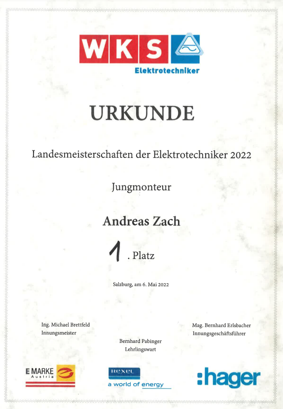 Stolz auf unseren Landesmeister Andi Zach Mai 2022
